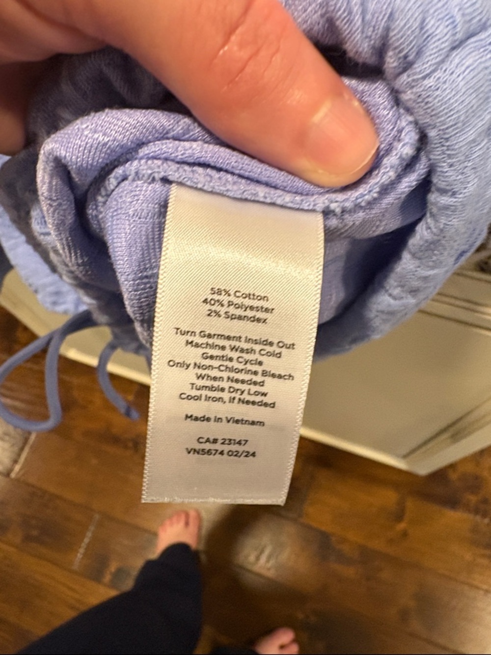 Talbots Light Blue Textured Drawstring Pullover Jacket - Picture 7 of 7